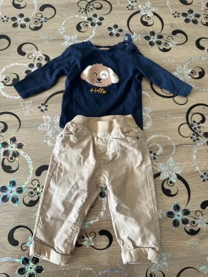 Ensemble pantalon et teeshirt manches longues