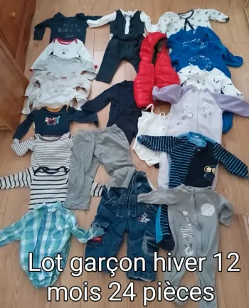 Lot garçon hiver 12 mois