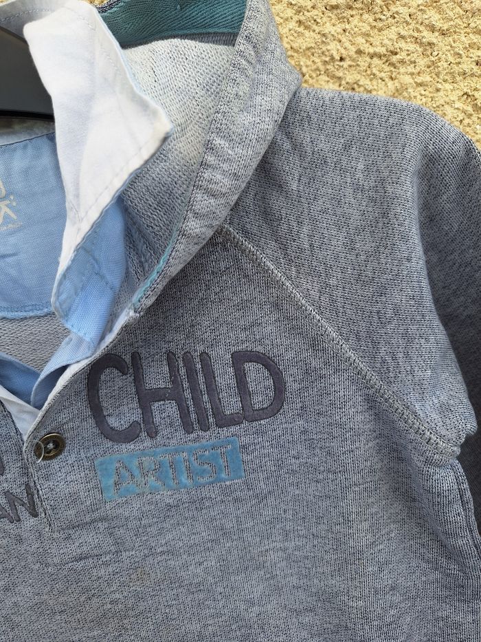 👔 Sweat à capuche avec col de chemise intégré Okaïdi 8 ans - photo numéro 3