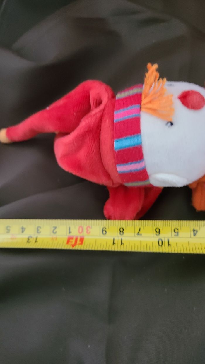 Doudou Capucin clown MOULIN ROTY Dragobert rouge orange 32 cm - photo numéro 3