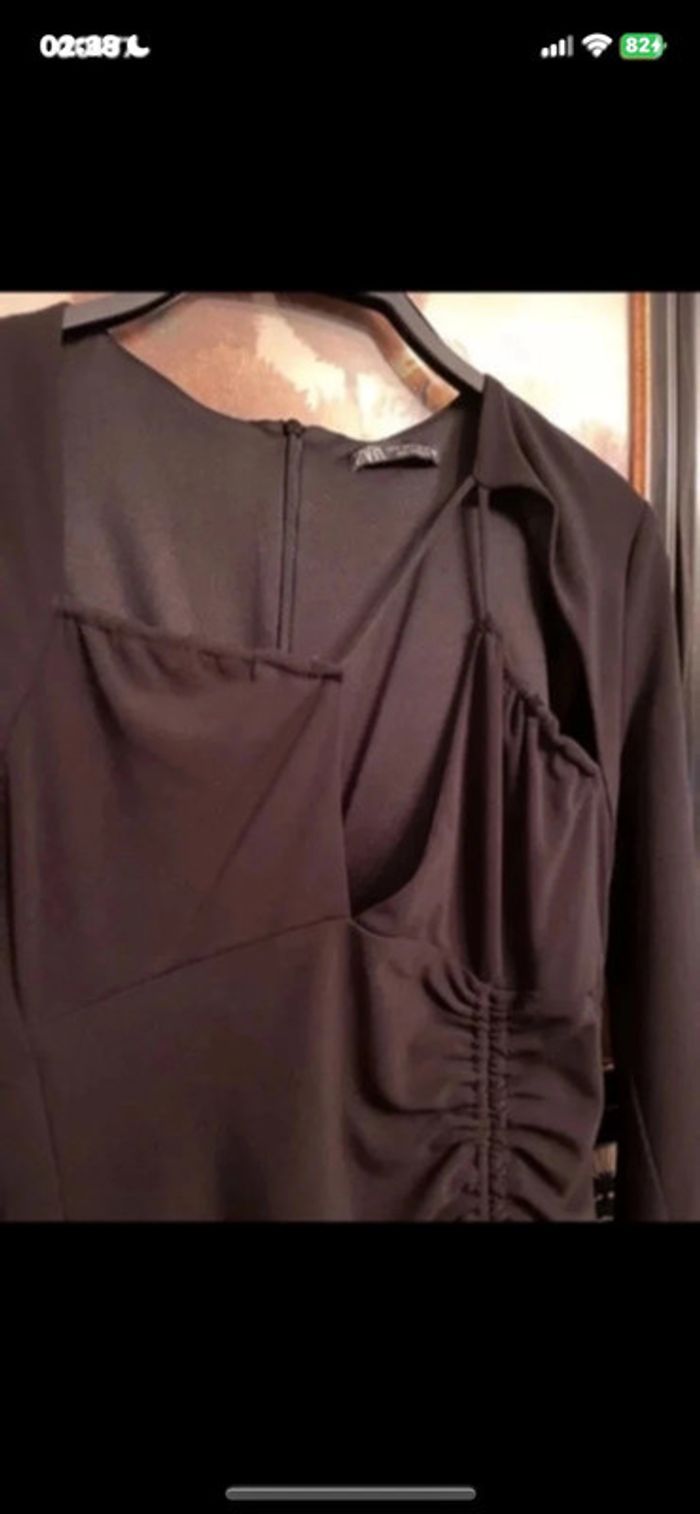 Belle robe longue noir sexy Zara taille M - photo numéro 3