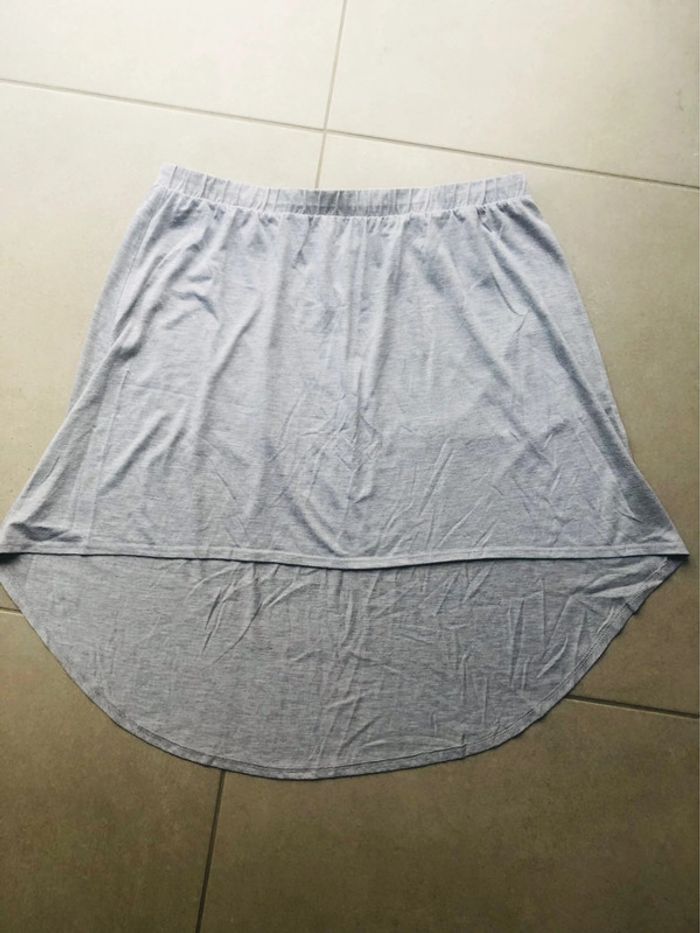 Jupe grise asymétrique XXL Lwoman