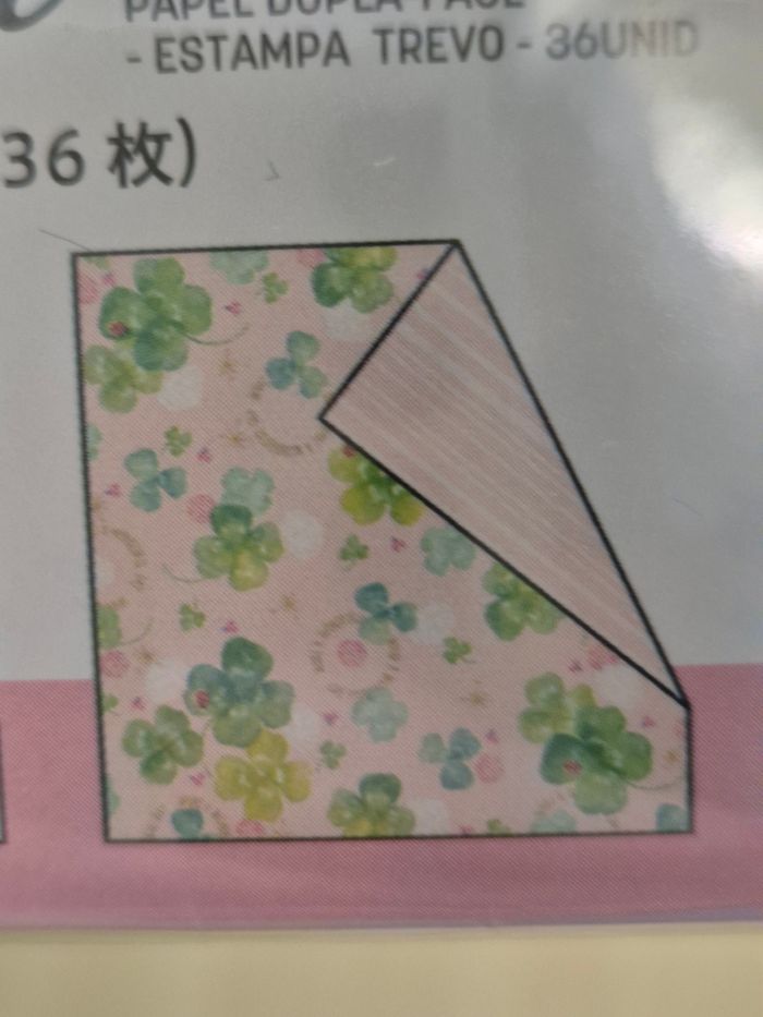 Papier Origami Daiso "Clover Pattern" - photo numéro 5