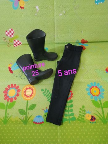 Bottes et pantalon d'équitation 5 ans