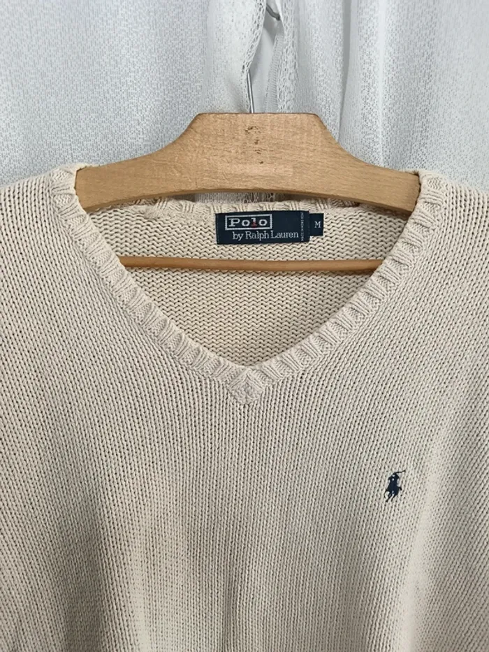 Ralph Lauren " Pull tricot vintage crème" t. M - photo numéro 6