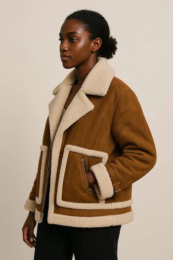 Manteau court marron