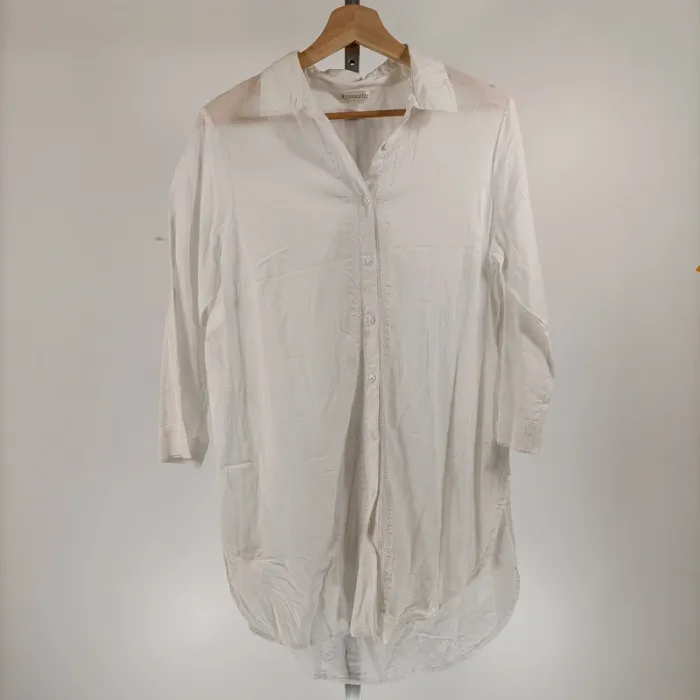 Chemise longue blanche - Accessorize chemise blanche coton Taille S - A039