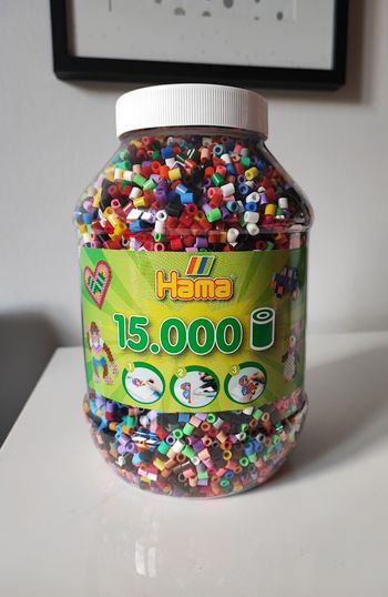 Grand baril 15 000 perles Hama+ sac 600 perles Hama