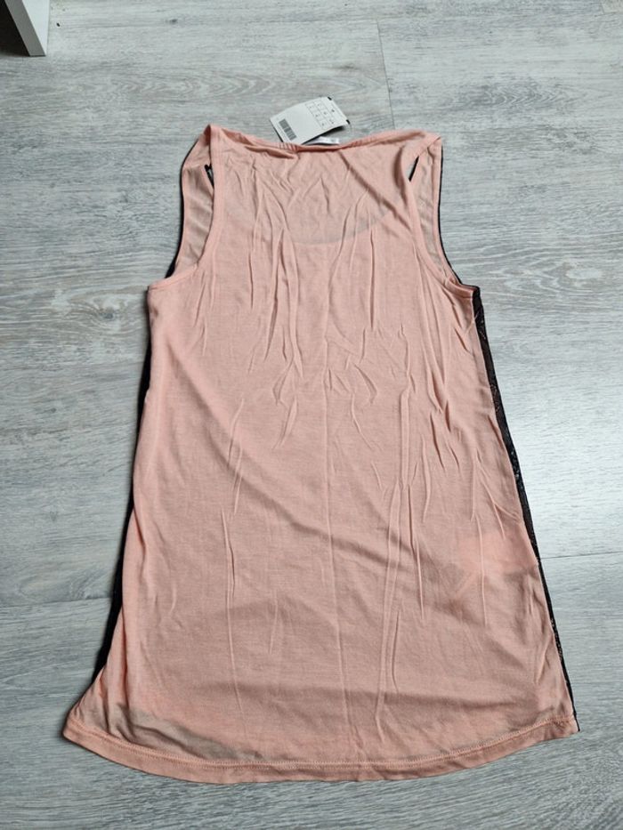 Débardeur promod XS neuf avec étiquette rose et noir effet dentelle - photo numéro 6