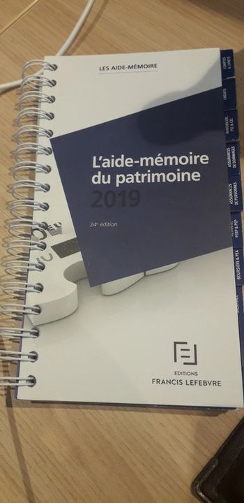 L'aide mémoire du patrimoine 2019