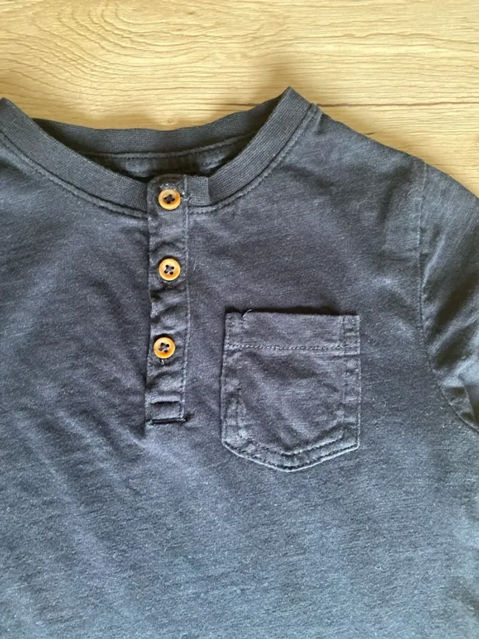 Tee-shirt manche courte bleu marine garçon 3 ans Kiabi - photo numéro 2