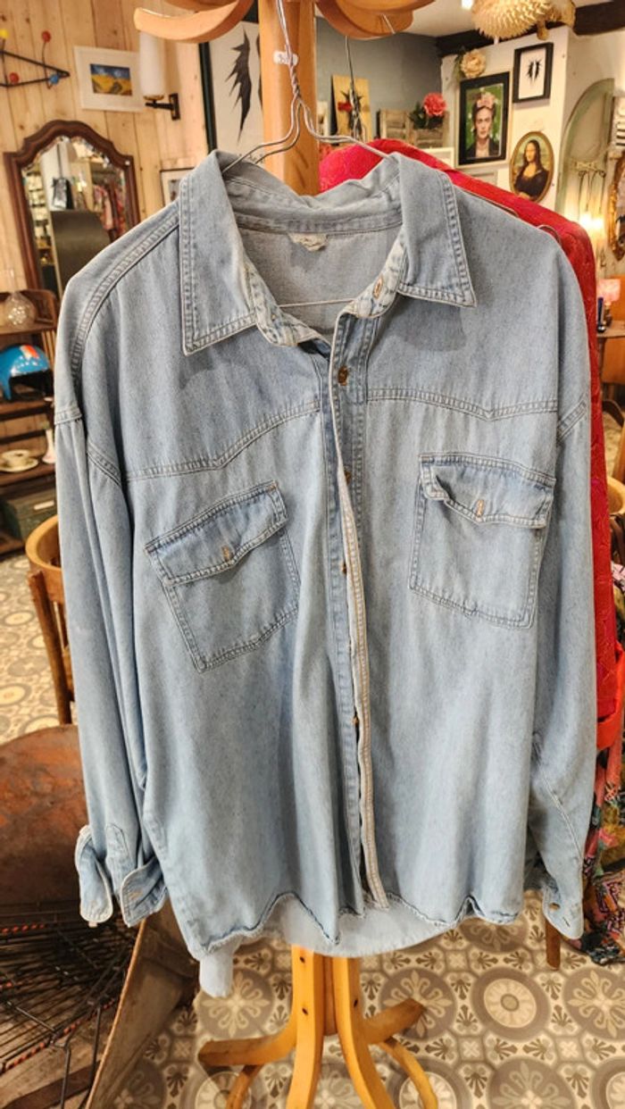 Chemise unisexe en jean taille XL - photo numéro 7