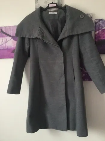 Manteau en lainage gris T38
