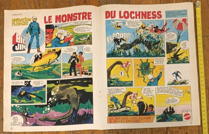 Ancien poster Big Jim 1977 Le monstre du Loch Ness vintage