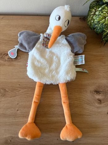 Doudou marionnette cigogne dandy nopnop kaloo