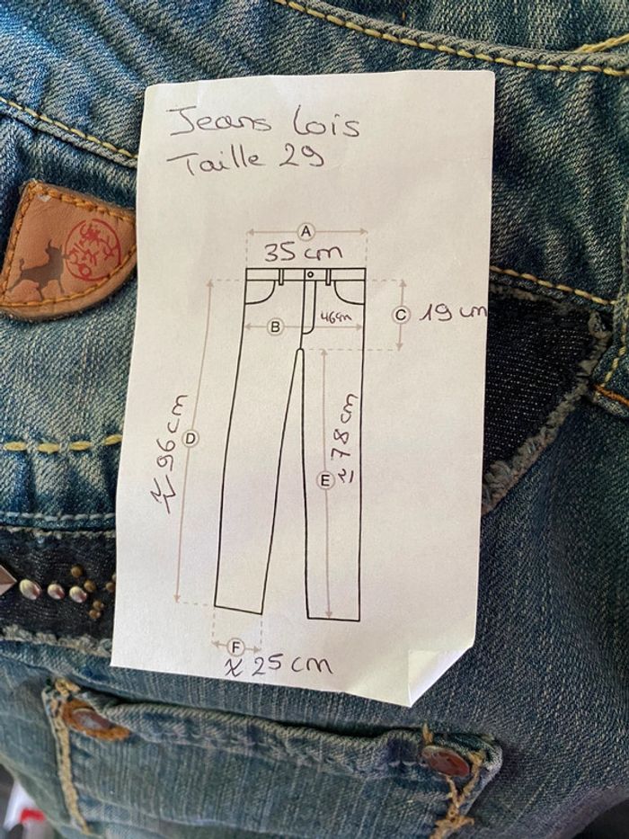 Jeans évasé Lois Taille 29 - photo numéro 7