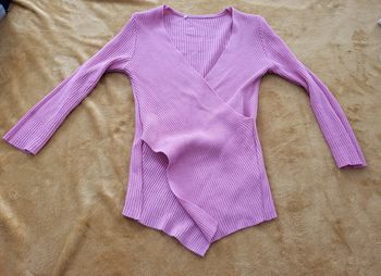 Top femme cache cœur rose