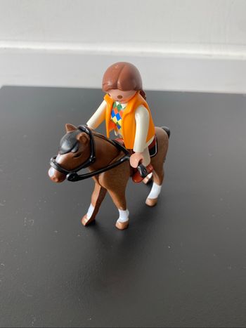 Playmobil : cavalière et son cheval