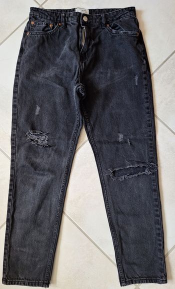 JEANS MOM NOIR TROUE - TAILLE 40 - TALLY WEIJL