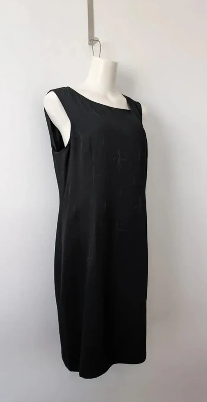 Robe noire vintage à motifs - ZAPA - taille 42 - photo numéro 2