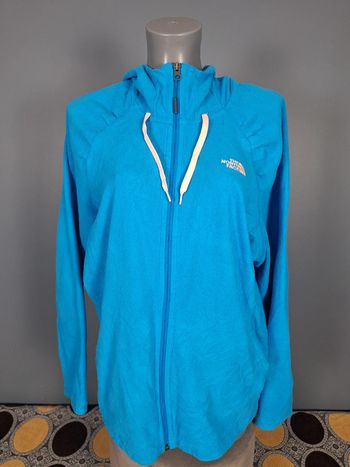 Polaire légère zippée the north face bleu femme - taille 2XL - brodé