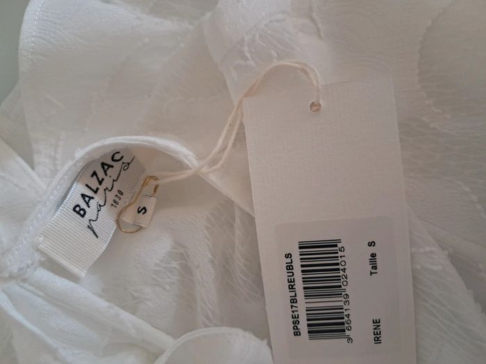 Balzac blouse blanche été T.36/38 neuve - photo numéro 10