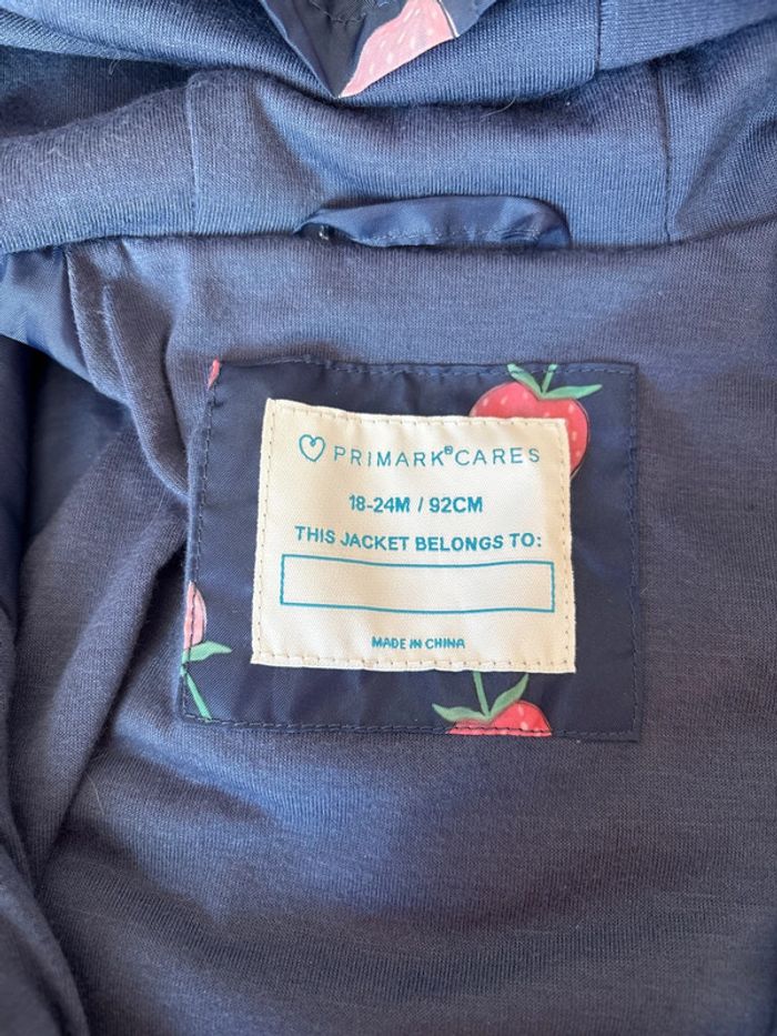 Parka fille 18/24mois fraise en très bon état - photo numéro 3