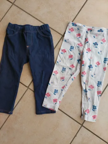 2 leggings 24 mois