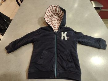 Gilet zippé à capuche IKKS enfant garçon- 2 ans