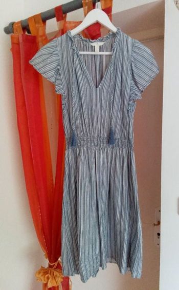 Robe doublée rayée bleu et blanc H&M taille 38