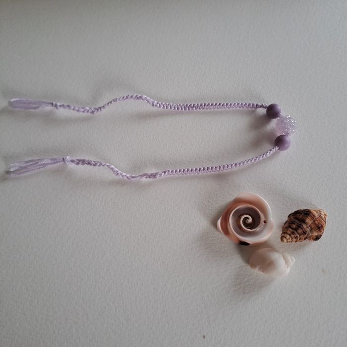 (Réduction) Bracelet avec perles lilas - photo numéro 3