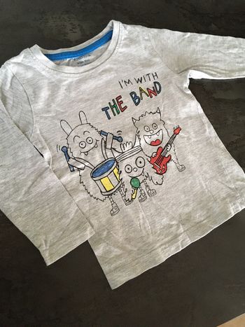 T-shirt garçon 9/12 mois monstres primark gris