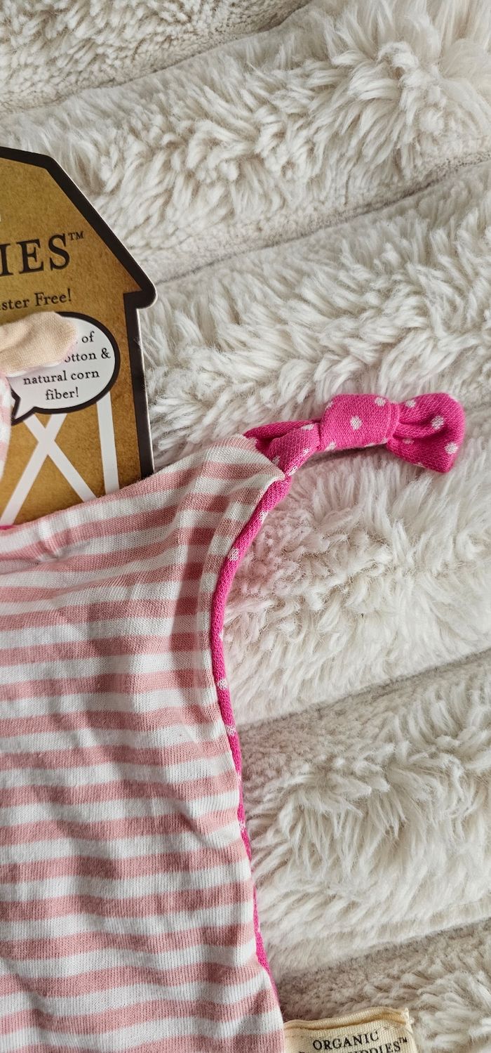Lot de 2 Doudous Bio Farm Buddies™ – Vachette Rayée Rose (Neufs) - photo numéro 3