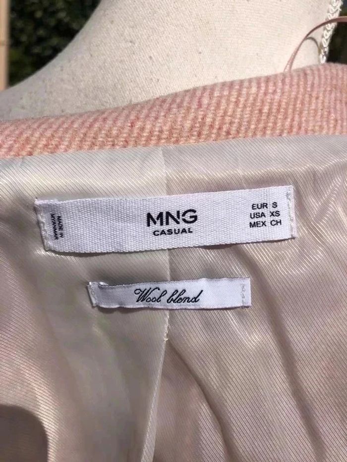 Manteau Mango neuf en taille S, rose poudré - photo numéro 5