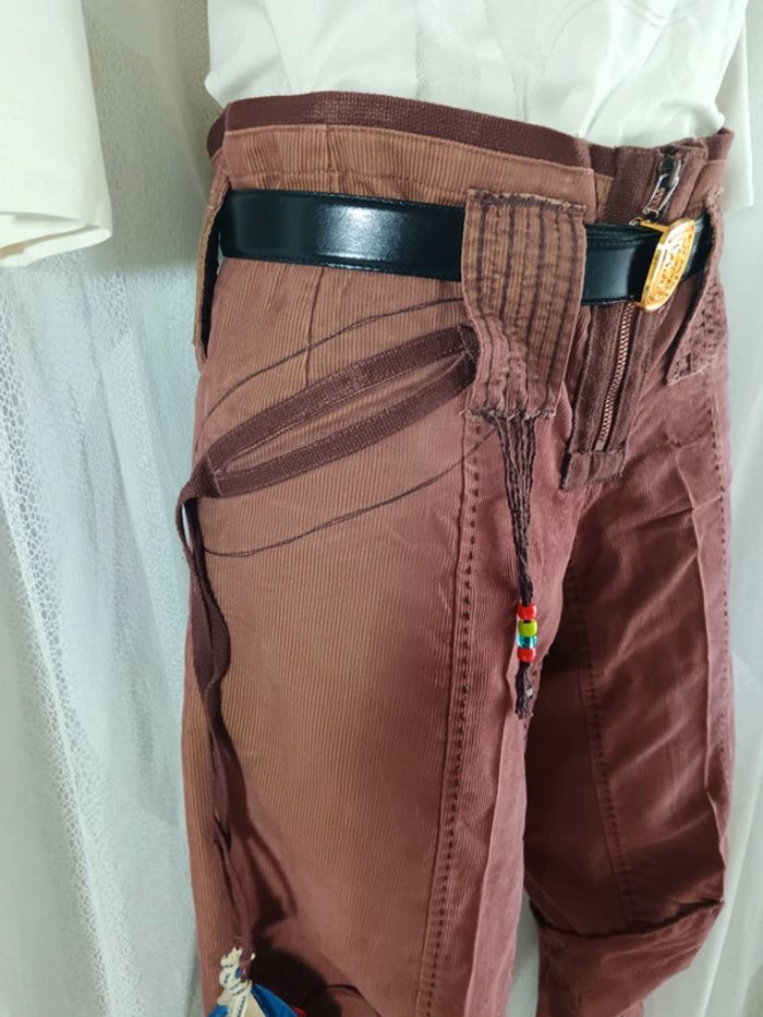 Marithé et François Girbaud | Pantalon court marron | t 34 - photo numéro 4