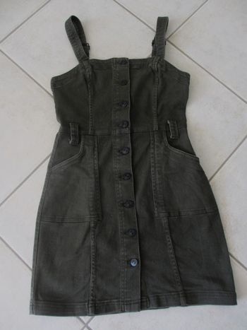 Robe courte à bretelles kaki femme H&M - Taille 34