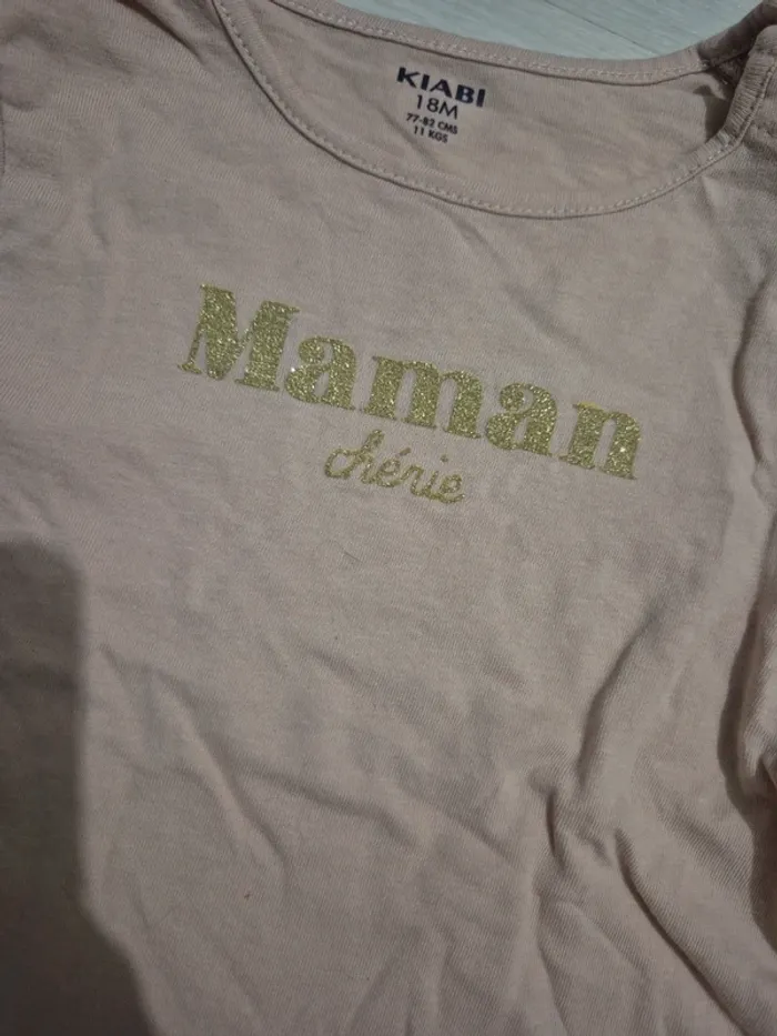 T-shirt manches longues rose clair - photo numéro 2