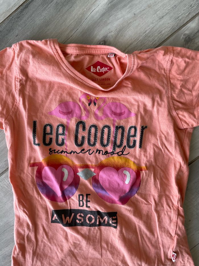 Tee-Shirt fille T 12 ans Lee Cooper couleur saumon - photo numéro 3