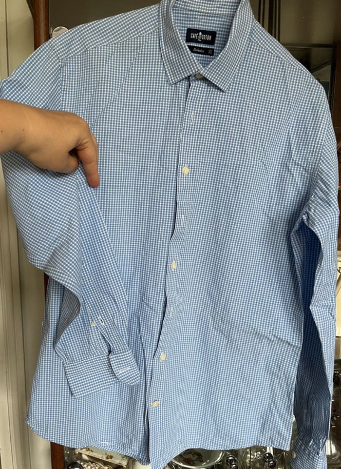 Chemise ML T.40 (M) Café Coton ceintrée