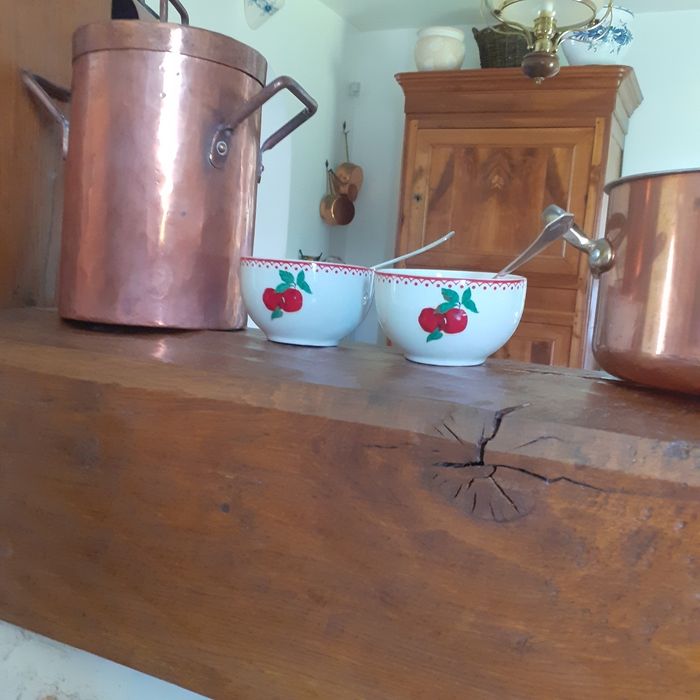 2 Petits Bols faïence+ 2 cuillères métal argenté*2 poinçons - photo numéro 7