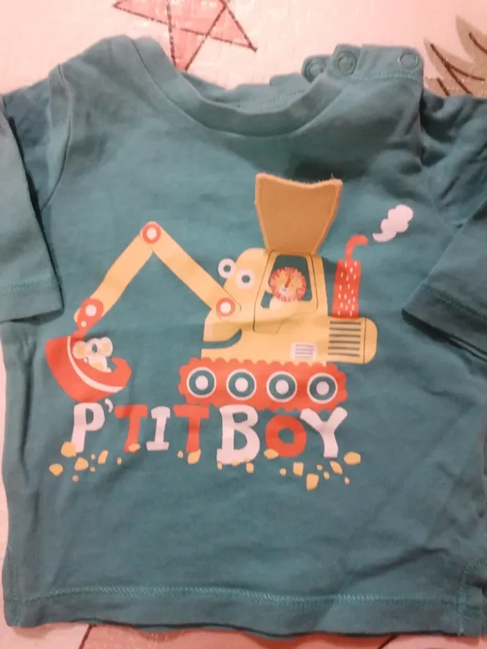 Lot de 2 t-shirt la halle 3 mois - photo numéro 4