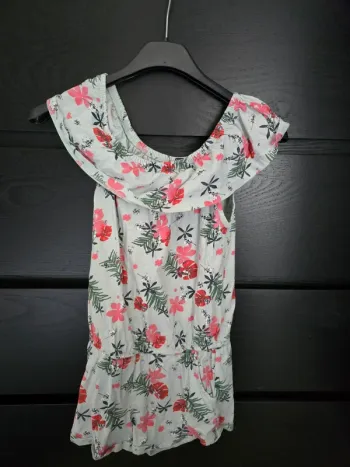 combishort bleu fleur Kiabi