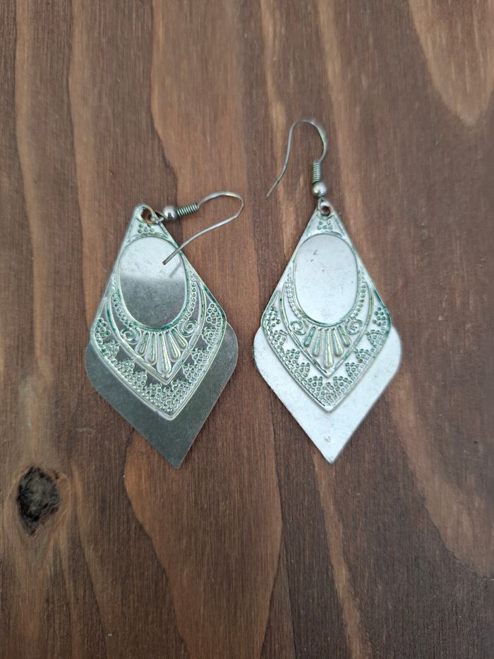 Boucles d’oreilles argentées - photo numéro 2