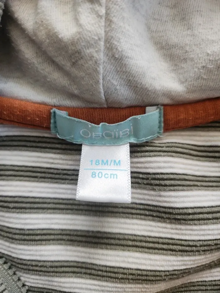 Gilet veste zippée garçon 18 mois - photo numéro 3