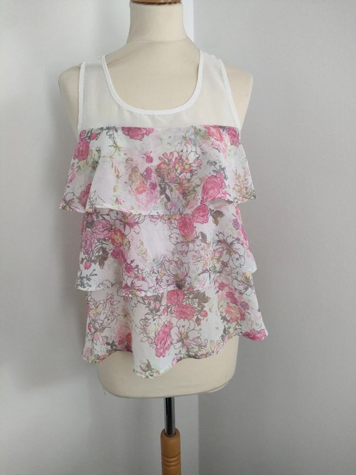 blouse sans manche en voile S - photo numéro 2