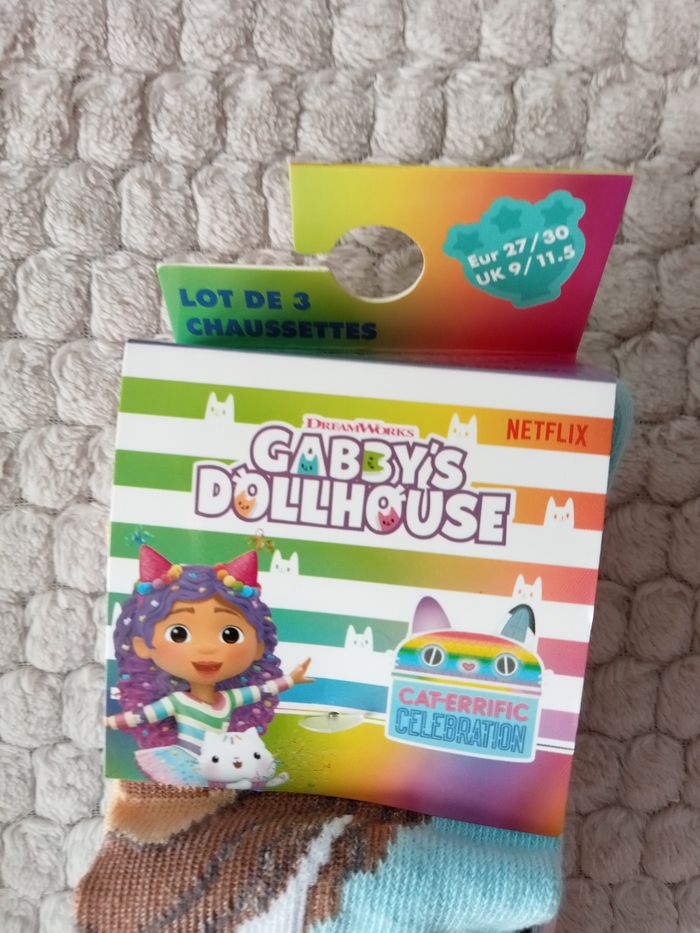3 paires de chaussettes gabby chat 27/30 - photo numéro 3