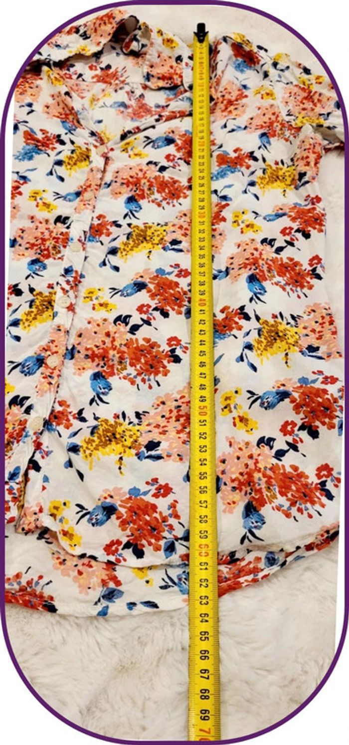 Chemise fleurie femme - Taille M - Marque DeFacto - Multicolore - Très bon état - photo numéro 10