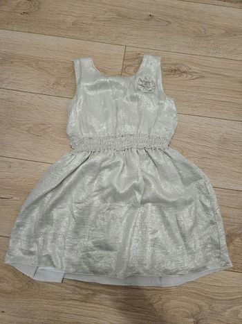 Robe de fête dorée Crème