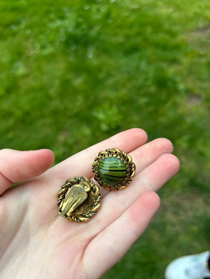 Boucles d’oreilles vertes - photo numéro 4