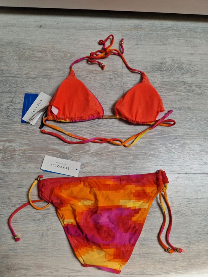 Maillot de bain bikini 2 pièces neuf avec étiquette Seafolly taille 36 - photo numéro 2